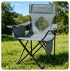 Folding Camping Chair, Heavy-Duty Metal Frame Portable Outdoor Chair with Cup Holder
