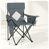 Folding Camping Chair, Heavy-Duty Metal Frame Portable Outdoor Chair with Cup Holder