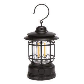 Outdoor Retro Camping Light Emergency Hand Lamp (Color: BLACK, Type: Camping Light)