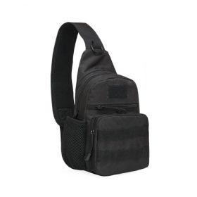 Tactical Shoulder Bag; Molle Hiking Backpack For Hunting Camping Fishing; Trekker Bag (Color: BLACK)