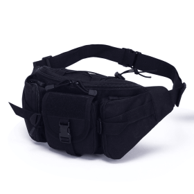 Men's Waterproof Nylon Fanny Pack With Adjustable Belt; Tactical Sport Arm Waist Bag For Outdoor Hiking Fishing Hunting Camping Travel (Color: BLACK, size: The belt can be adjusted)
