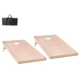 Cornhole Set, 4x2 ft Corn Hole Game Boards, Solid Wood Portable Toss Board, Indoor and Outdoor Cornhole Play for Adults (Package Content: 2 Boards+1 Carrying Bag)