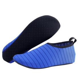 Water Shoes Men Women Skin Socks Aqua Surf Beach Yoga Swim Barefoot Quick-Dry (Color: Blue, size: L / Men 6 / Women 7)