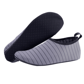 Water Shoes Men Women Skin Socks Aqua Surf Beach Yoga Swim Barefoot Quick-Dry (Color: Gray, size: XL / Men 7 / Women 8)