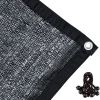 55%  Shade Fabric Sun Shade Cloth with Grommets for Pergola Cover Canopy in Black