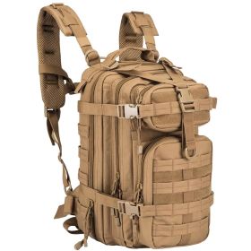 Small Military Tactical Backpack 30L Assault Backpack Tactical Bag for Outdoor,Hiking, Camping Travel (Color: Coyote)