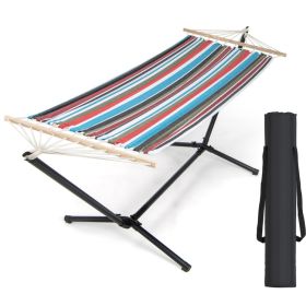 Hammock with Stand and Carrying Case (Color: Multicolor)
