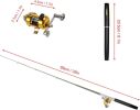 Mini Portable Pocket Fish Rod Pen Aluminum Alloy Fishing Rod Pole Reel Combos…