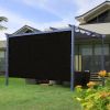 55%  Shade Fabric Sun Shade Cloth with Grommets for Pergola Cover Canopy in Black